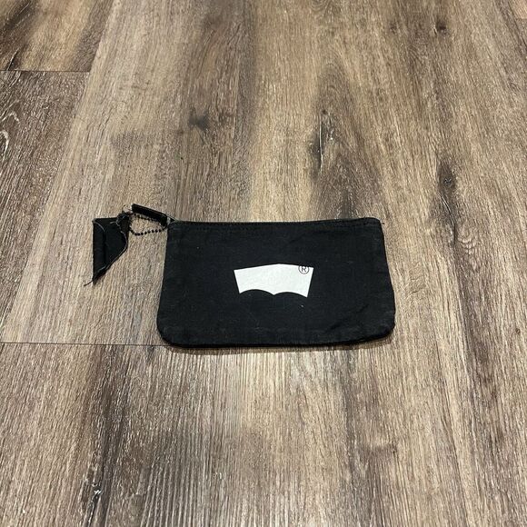 Levi's Zipper Bag Pouch Art Pencil‎ Phone Mini Small Case Sack Black White Tab - Picture 1 of 6